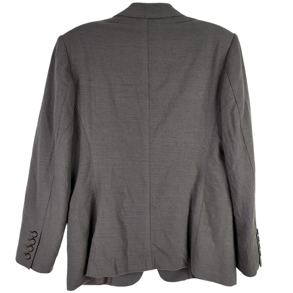 Talbots Womens Blazer Size 4 P Petite Wool Stretch Jacket Gray Button Front - Picture 3 of 9